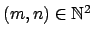 $(m,n)\in \mathbb{N}^2$