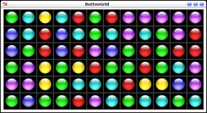 Interface du programme 'ButtonGrid'