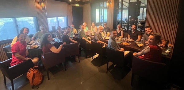 The end-of-orals meal with all jury members