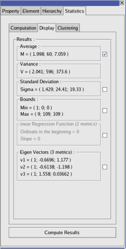 Checking Average on the display tab