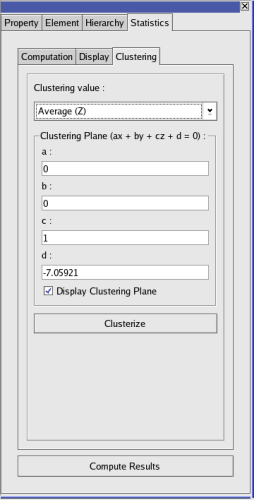 Selection of the clustering value