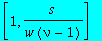 [1, s/w/(nu-1)]