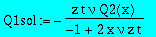 Q1sol := -z*t*nu*Q2(x)/(-1+2*x*nu*z*t)