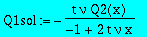 Q1sol := -t*nu*Q2(x)/(-1+2*t*nu*x)