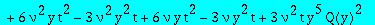 -3*y^3-12*t^3*y^3*nu^2-6*t^3*y*D(Q)(0)*nu^2+6*t^2*y^2*D(Q)(0)*nu^2+3*y^3*Q(y)-12*t^3*y^4*D(Q)(0)*nu^2*Q(y)-12*t^2*y^4*Q(y)^2*nu-12*t^2*y^4*Q(y)^2*nu^2+24*t^3*y^6*Q(y)^3*nu^2-3*y^3*Q(y)*nu+6*t*D(Q)(0)*y...