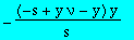 -(-s+y*nu-y)*y/s
