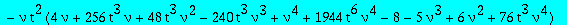 256*t^8*nu^5*Q1^3+2*t^4*nu*(-4*nu^3-384*t^3*nu^3+nu^4+76*nu^2+192*t^3*nu^4-144*nu-432)*Q1^2+(-144*t^6*nu^3*(nu^2-2*nu-12)*Q3+2*nu^5*t^3+nu^3+288*t^3*nu-8+12*nu+96*t^3*nu^3-304*t^3*nu^2-6*nu^2-12*t^3*nu...