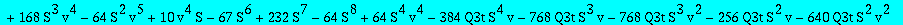 res := -(2592*S^4*v+25920*S^3*v^2+2592*S^2*v^2+3456*v^3*S-432*S^4+1296*v^4-2592*v^5+1944*v^6+17496*S^2*v^4+18144*S^5*v-4752*S^5*v^2-25056*S^5*v^3+16200*S^4*v^2-24664*S^4*v^3-59904*S^3*v^3+57456*S^3*v^4...