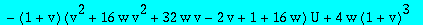 algUv := -8*v^3*U^5+v^2*(-9+20*v)*U^4-2*v^2*(9*v-7)*U^3+(1+16*w*v^3-v-7*v^2+7*v^3+48*w*v+16*w+48*w*v^2)*U^2-(1+v)*(v^2+16*w*v^2+32*w*v-2*v+1+16*w)*U+4*w*(1+v)^3