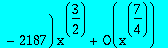 -1/4-128/3*RootOf(34359738368*_Z^3-40108032*_Z^2-27648*_Z+27)+16777216/27*RootOf(34359738368*_Z^3-40108032*_Z^2-27648*_Z+27)^2+(32/3*RootOf(34359738368*_Z^3-40108032*_Z^2-27648*_Z+27)+46137344/135*Root...