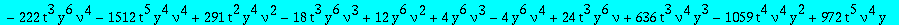 eqcatQ := (-378*t^7*y^8*nu^5*Q(y)+7*t^5*y^5*nu^3*(-18*t^2*nu^2+20*y^2+59*nu*y^2+29*nu^2*y^2+18*nu^2*y*t))*`@@`(D,5)(Q)(0)+(-136080*t^7*y^8*nu^5*Q(y)+1260*t^5*y^5*nu^3*(-36*t^2*nu^2+36*nu^2*y*t-55*y^2+9...