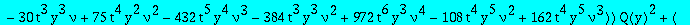 eqcatQ := (-378*t^7*y^8*nu^5*Q(y)+7*t^5*y^5*nu^3*(-18*t^2*nu^2+20*y^2+59*nu*y^2+29*nu^2*y^2+18*nu^2*y*t))*`@@`(D,5)(Q)(0)+(-136080*t^7*y^8*nu^5*Q(y)+1260*t^5*y^5*nu^3*(-36*t^2*nu^2+36*nu^2*y*t-55*y^2+9...