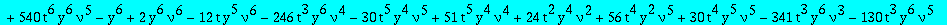 eqcatmixte := (-378*t^7*y^8*nu^4*Q(y)+7*t^5*y^5*nu^2*(-18*t^2*nu^2+20*y^2+59*nu*y^2+29*nu^2*y^2+18*nu^2*y*t))*`@@`(D,5)(Q)(0)+(-34020*nu^6*t^9*y^8*Q(y)-315*t^7*y^5*nu^4*(648*nu^3*t^3*y^2-163*nu^2*y^2+3...