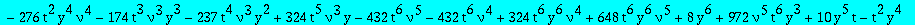 eqcatmixte := (-378*t^7*y^8*nu^4*Q(y)+7*t^5*y^5*nu^2*(-18*t^2*nu^2+20*y^2+59*nu*y^2+29*nu^2*y^2+18*nu^2*y*t))*`@@`(D,5)(Q)(0)+(-34020*nu^6*t^9*y^8*Q(y)-315*t^7*y^5*nu^4*(648*nu^3*t^3*y^2-163*nu^2*y^2+3...