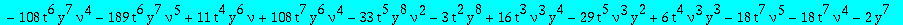eqcatmixte := (-378*t^7*y^8*nu^4*Q(y)+7*t^5*y^5*nu^2*(-18*t^2*nu^2+20*y^2+59*nu*y^2+29*nu^2*y^2+18*nu^2*y*t))*`@@`(D,5)(Q)(0)+(-34020*nu^6*t^9*y^8*Q(y)-315*t^7*y^5*nu^4*(648*nu^3*t^3*y^2-163*nu^2*y^2+3...