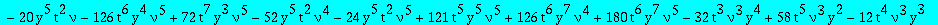 eqcatmixte := (-378*t^7*y^8*nu^4*Q(y)+7*t^5*y^5*nu^2*(-18*t^2*nu^2+20*y^2+59*nu*y^2+29*nu^2*y^2+18*nu^2*y*t))*`@@`(D,5)(Q)(0)+(-34020*nu^6*t^9*y^8*Q(y)-315*t^7*y^5*nu^4*(648*nu^3*t^3*y^2-163*nu^2*y^2+3...