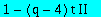 1-(q-4)*t*II