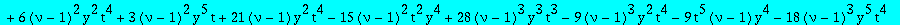 eqinv := -1/2*(-36*K(y)*y^3*(nu-1)*t^3-18*K(y)^2*y^5*(nu-1)*t+6*(nu-1)^3*K(y)^2*y^4*t^2-6*(nu-1)^3*K(y)^2*y^5*t+6*(nu-1)^3*K(y)*y^2*t^4-9*K(y)*y^6*(nu-1)*t^3-18*K(y)*y^6*(nu-1)^2*t^3-9*(nu-1)^3*K(y)*y^...