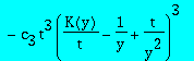 eqinv := -1/2*(-36*K(y)*y^3*(nu-1)*t^3-18*K(y)^2*y^5*(nu-1)*t+6*(nu-1)^3*K(y)^2*y^4*t^2-6*(nu-1)^3*K(y)^2*y^5*t+6*(nu-1)^3*K(y)*y^2*t^4-9*K(y)*y^6*(nu-1)*t^3-18*K(y)*y^6*(nu-1)^2*t^3-9*(nu-1)^3*K(y)*y^...