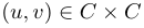 (u,v) \in C \times C