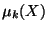 $ \mu_k(X)$