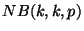 $ NB(k,k,p)$
