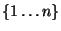 $ \{1\ldots n\}$