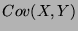 $\displaystyle Cov(X,Y)$