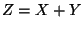 $ Z=X+Y$