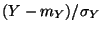 $ (Y-m_Y)/\sigma_Y$