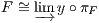 F ~= l-im→ y∘ πF