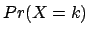 $Pr(X=k)$