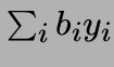 $\sum_i b_iy_i$