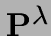 ${\bf P}^\lambda$