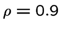 $\rho=0.9$