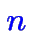 $\color {blue}n$