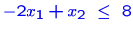 $\color {blue}-2x_1+x_2~\leq~8$