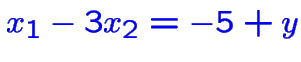 $\color {blue}x_1-3x_2= -5+y$