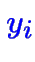 $\color {blue}y_i$
