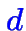 $\color {blue}d$