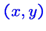 $\color {blue}(x,y)$
