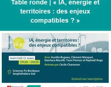 Table ronde IA, énergie, territoires